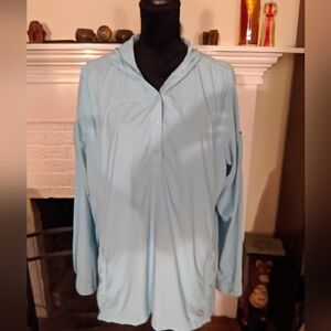 🧨 Gander Mountain Light Blue Rain Jacket Fitness Outdoor Hiking